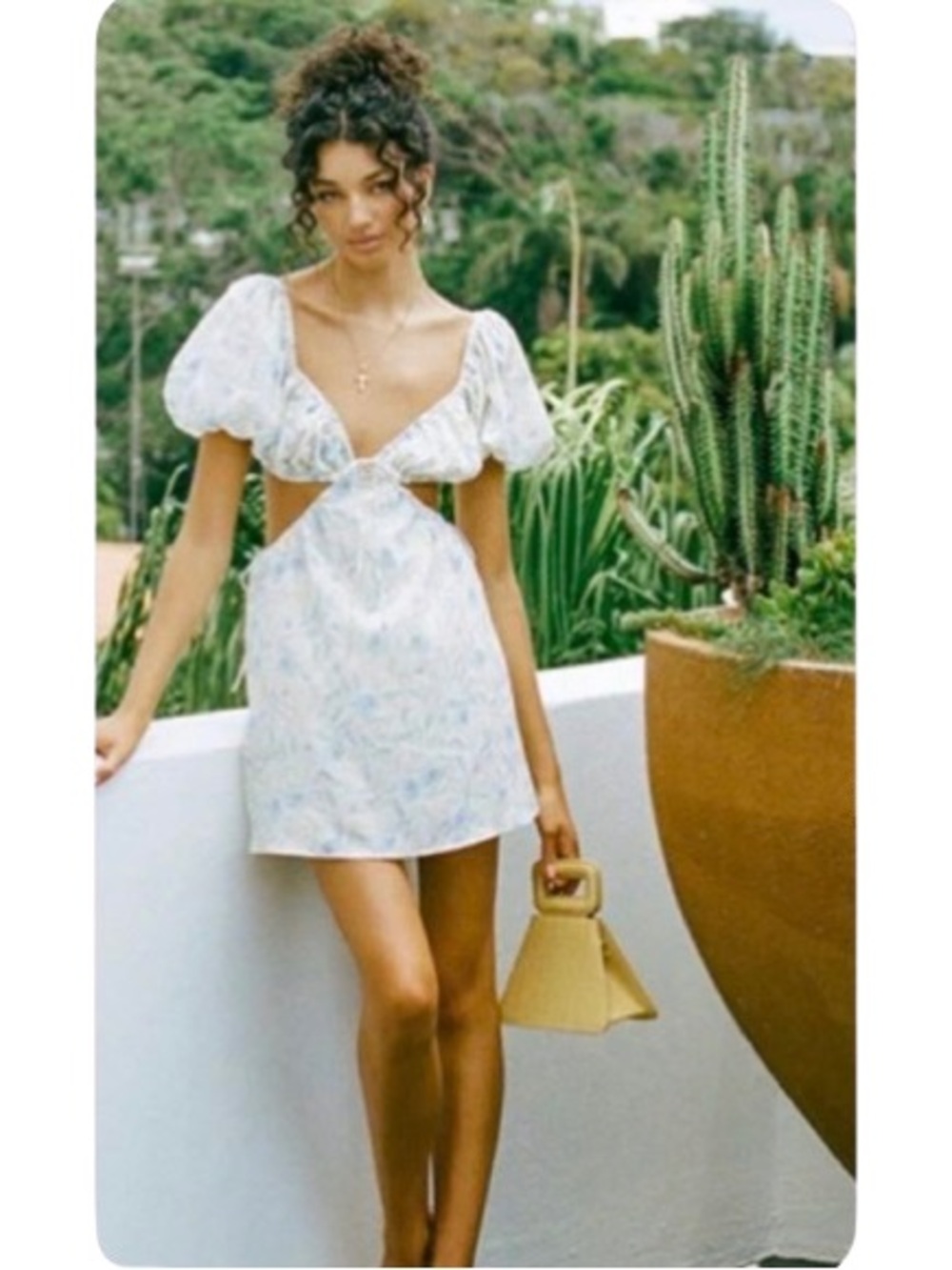 Sabo Skirt Eilish Dress Bluebell Floral Cutout Mini Size S